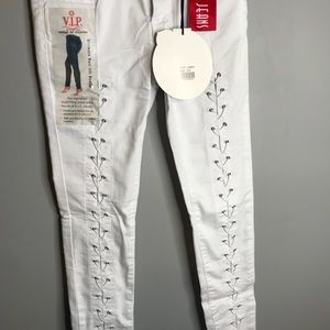 NWT Size 9/10 white lace up jeans